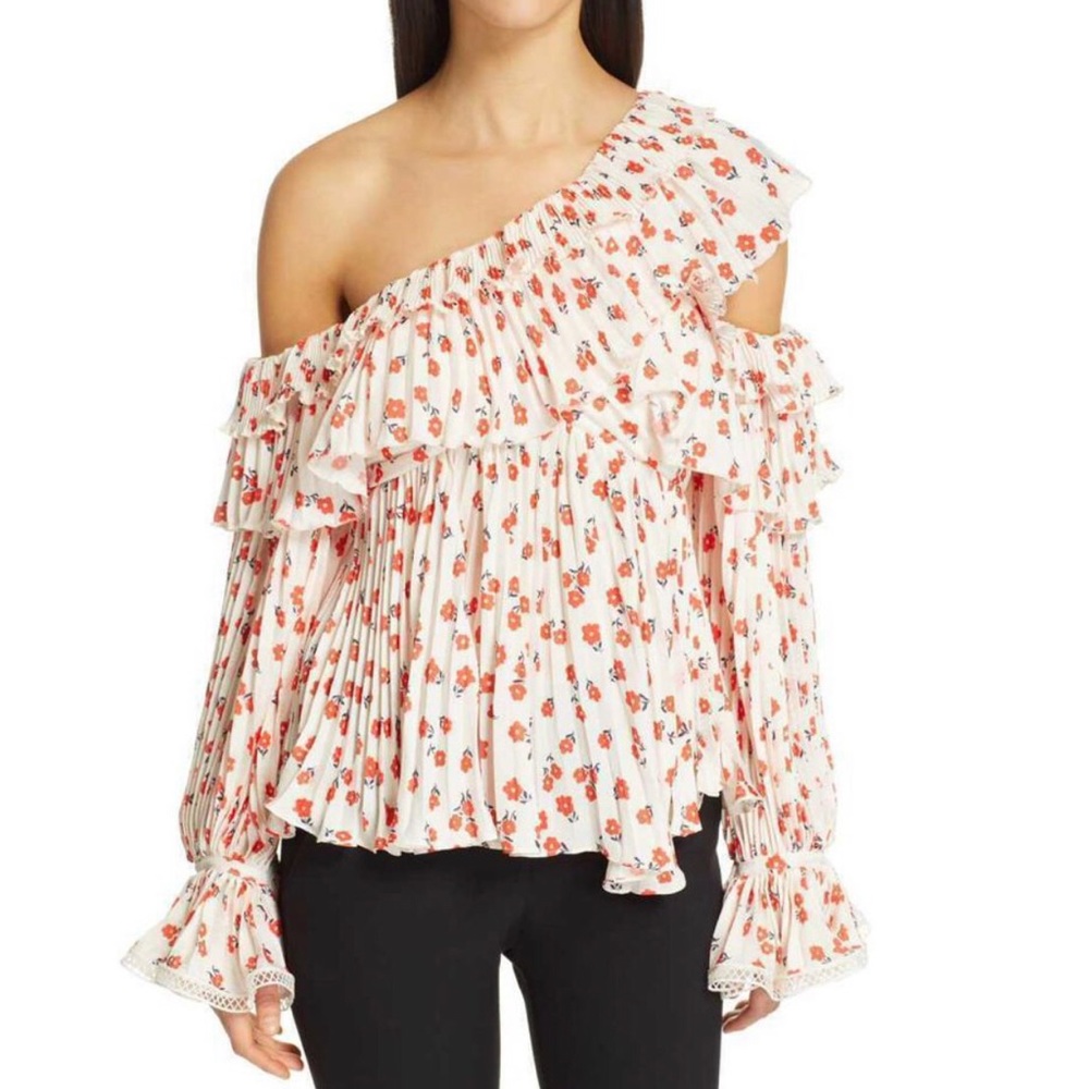 Self-Portrait Ruffle Blouse Size 8